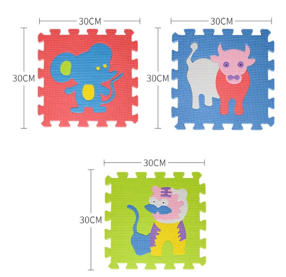 

12Pcs Zodiac Children EVA Foam Alphabet Letters Numbers Floor Soft Baby Mats 3D Puzzle Kids Educational Toys Animals Play Mats