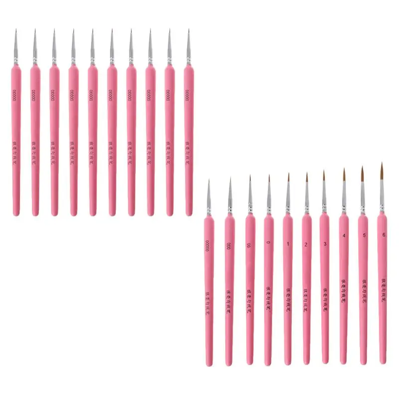 

10Pcs Professional Wolf Hair Hook Line Pen Fine Paint Brush Pen Set Artist Acrylic Painting Watercolor Brush Art Drawing Supplie