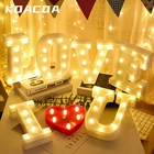 Настенный светодиодный ночник с английскими буквами сделай сам, буква Алфавит 3D светильник шение для дома, свадьбы, дня рождения