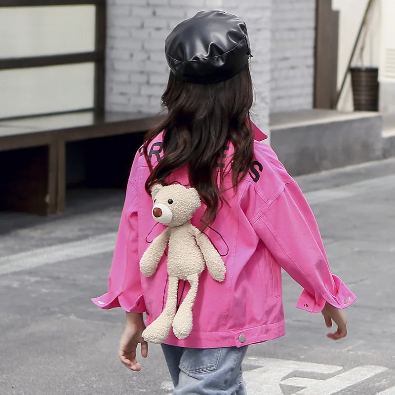 Детская куртка для девочек одежда Осенне-зимний плащ Шерстяное пальто верхняя