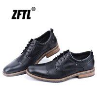 zftl new men dress shoes genuine leather man oxford shoes big size male formal shoes casual men%e2%80%99s business shoes 048