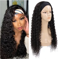 kinky curly headband wig synthetic anjo plus black wigs ombre brown color 28inch no glue for women heat resistant fashion icon