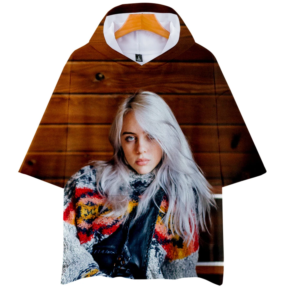 Billie Eilish 3D толстовки Новинка короткий рукав мода лето/весна футболка классная и дышащая футболка с коротким рукавом