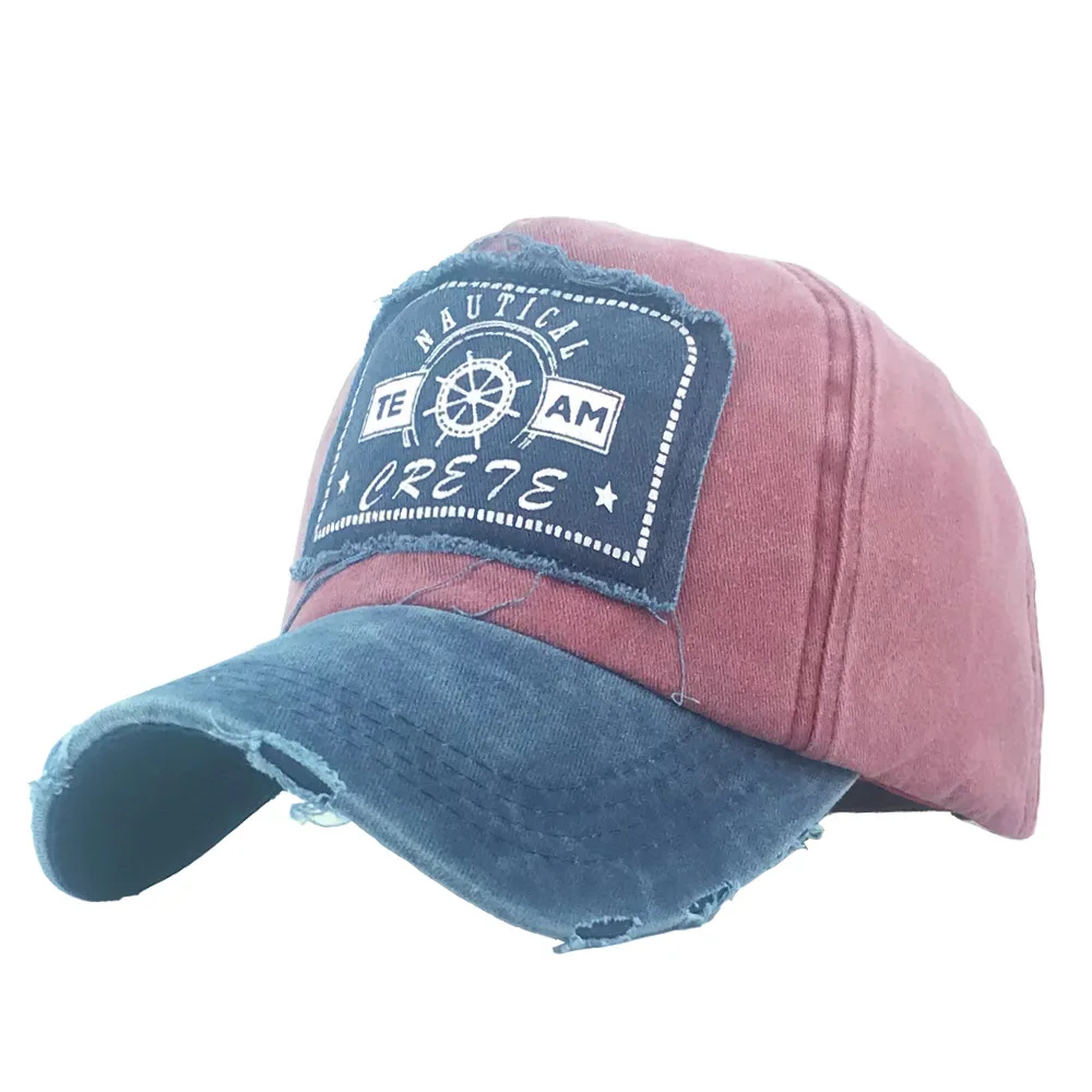 baseball cap B Snapback Кепки спортивные Бейсбол Кепки Для мужчин Для женщин тертая хлопковая шляпа с нашитыми буквами комплект с узором «Акула» папа водителя грузовика Бейсбол Кепки s - Цвет: baseball cap B