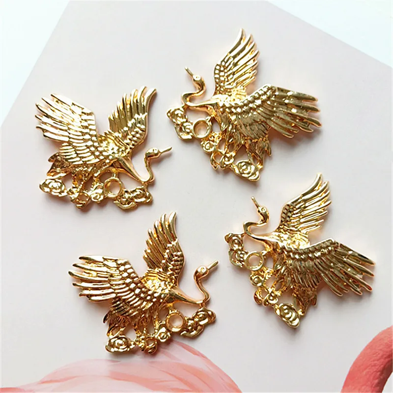 5 шт./лот пуговицы из сплава с птицами для девочек аксессуары волос платье