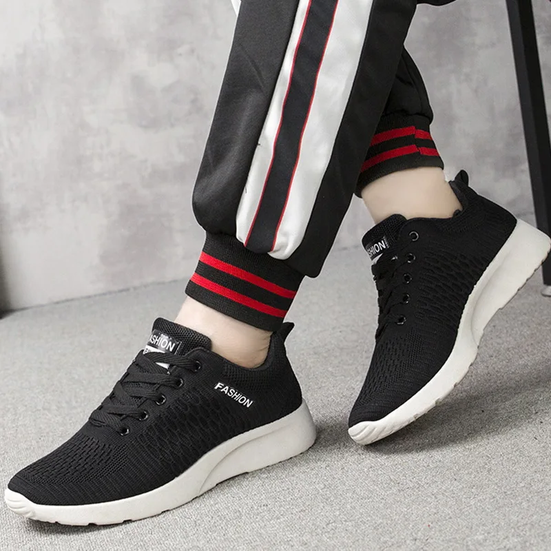 Мужские кроссовки Вулканизированная подошва сетчатые на шнуровке износостойкая