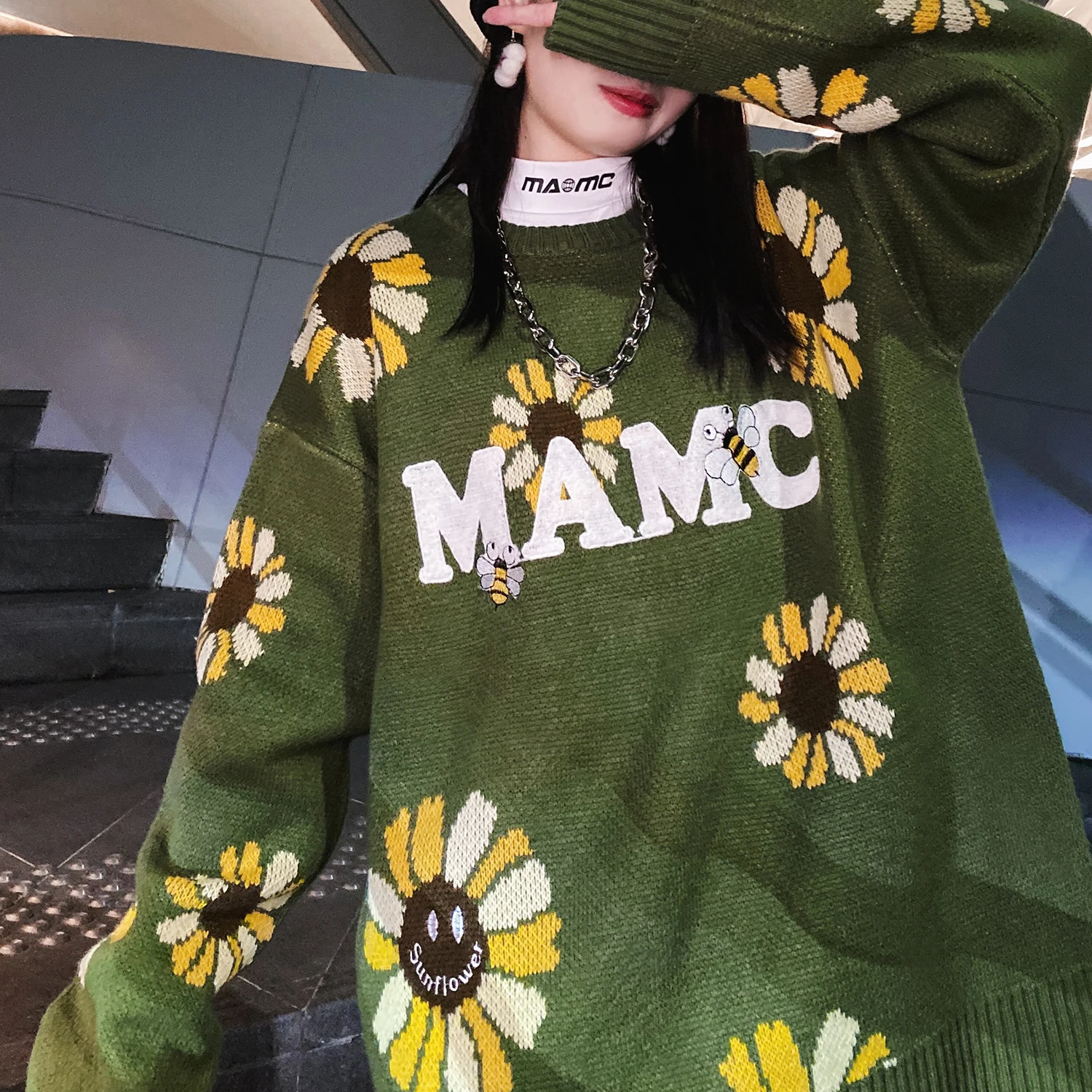 Oufisun для мужчин в винтажном стиле с рисунком &quotПодсолнух&quot Knittwear мужской свитер