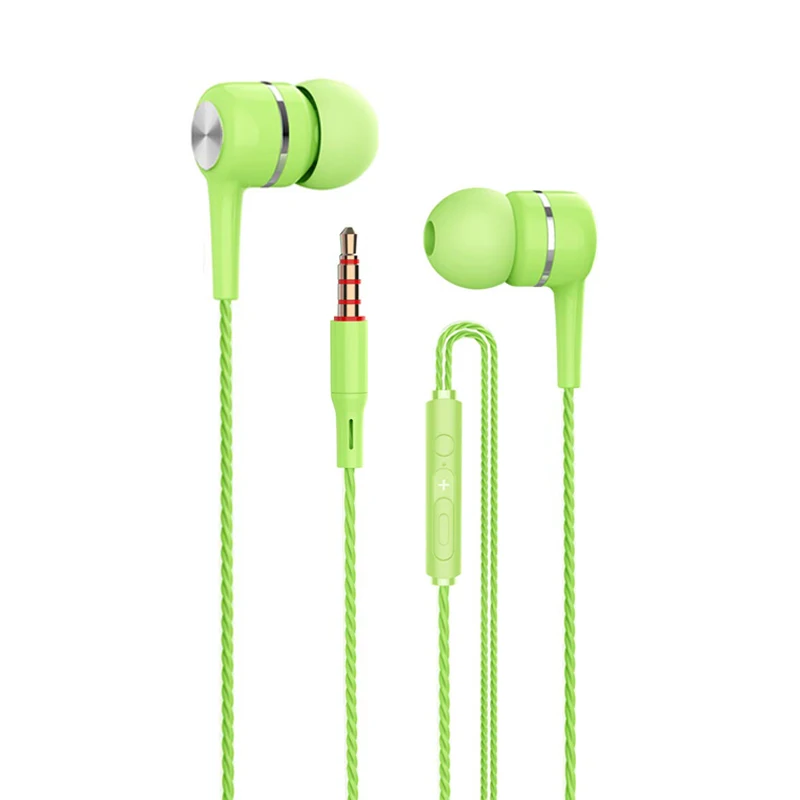 Green upgrade VPB S12 спортивные наушники,, проводные, супер бас, 3,5 мм, трещины, красочные, гарнитура, вкладыши с микрофоном, свободные руки для samsung - Цвет: Green upgrade