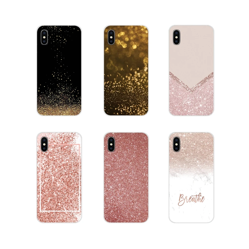 Золотистый розовый Блестящий Мягкий Прозрачный чехол для Huawei G7 G8 P8 P9 P10 P20 P30 Lite Mini