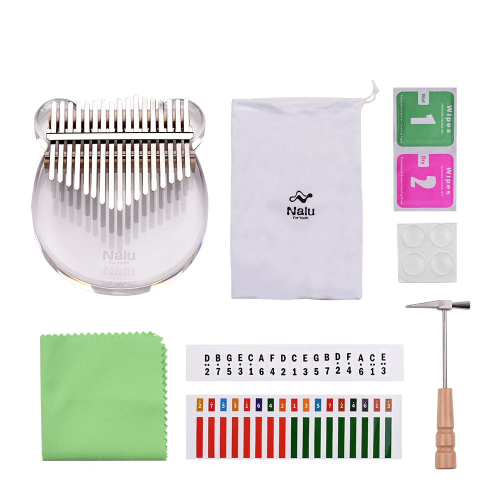 17 клавиш прозрачное пианино для большого пальца Kalimba акриловый материал милая