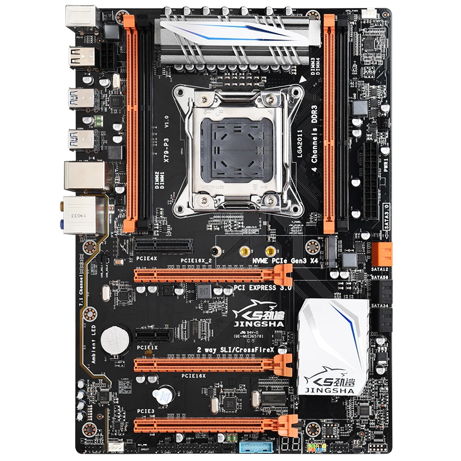 X79-P3 четырехканальный Deluxe X79 материнская плата по стандарту ATX USB3.0 SATA3.0 LGA 2011 игровая материнская плата Поддержка материнская плата 128 ГБ DDR3 регистровая и ecc-память