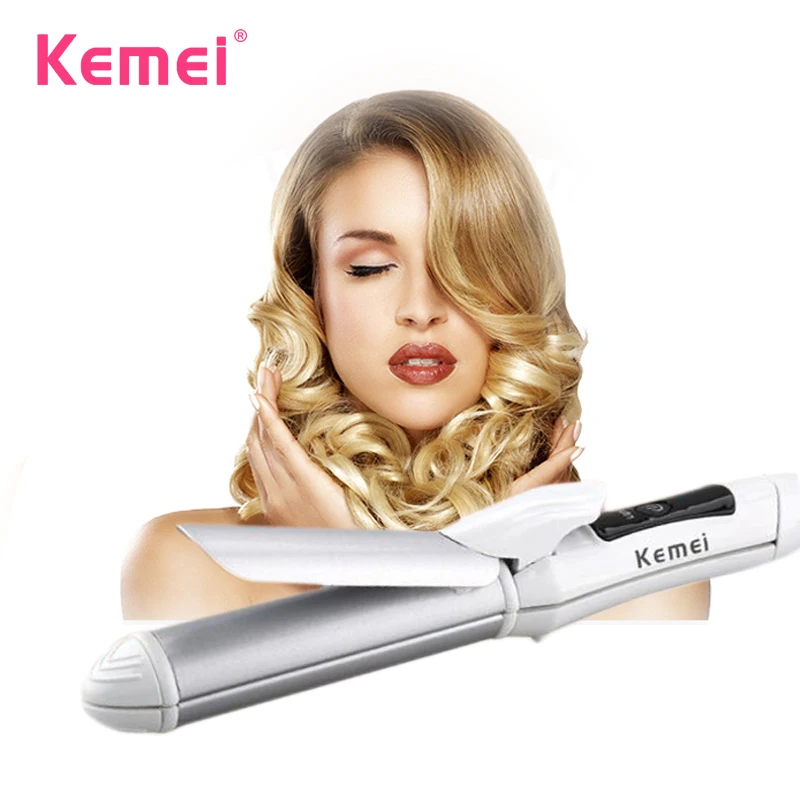 Kemei Многофункциональный выпрямитель для волос бигуди 2 в 1 керамический плоский