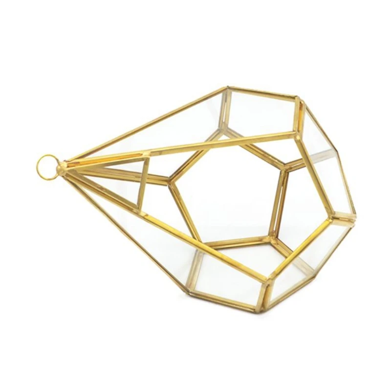 

Wall Geometric Terrarium Modern Indoor Opening Polyhedron Pot Containers Decor M0XF