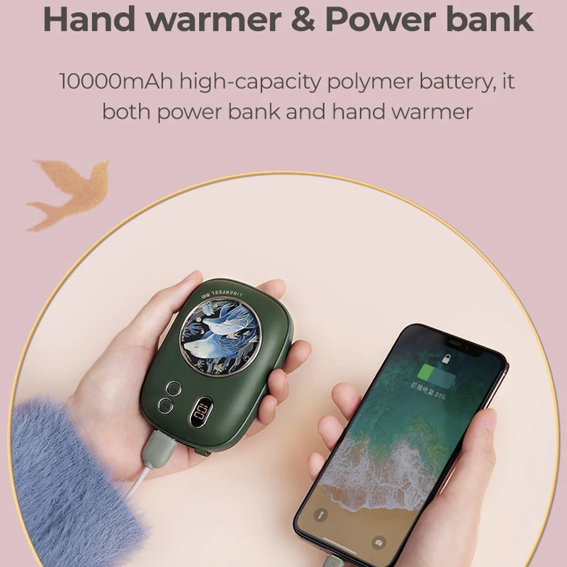 hand warmers power bank rechargeable 10000 mah usb c electric 30hrs long lastingquick heating great gift women men outdoors free global shipping