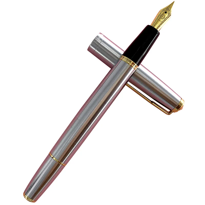 Yong Sheng Wings  601a all steel vacuum piston 14K  gold nib fountain penf eather caligraphy pen  large capacity