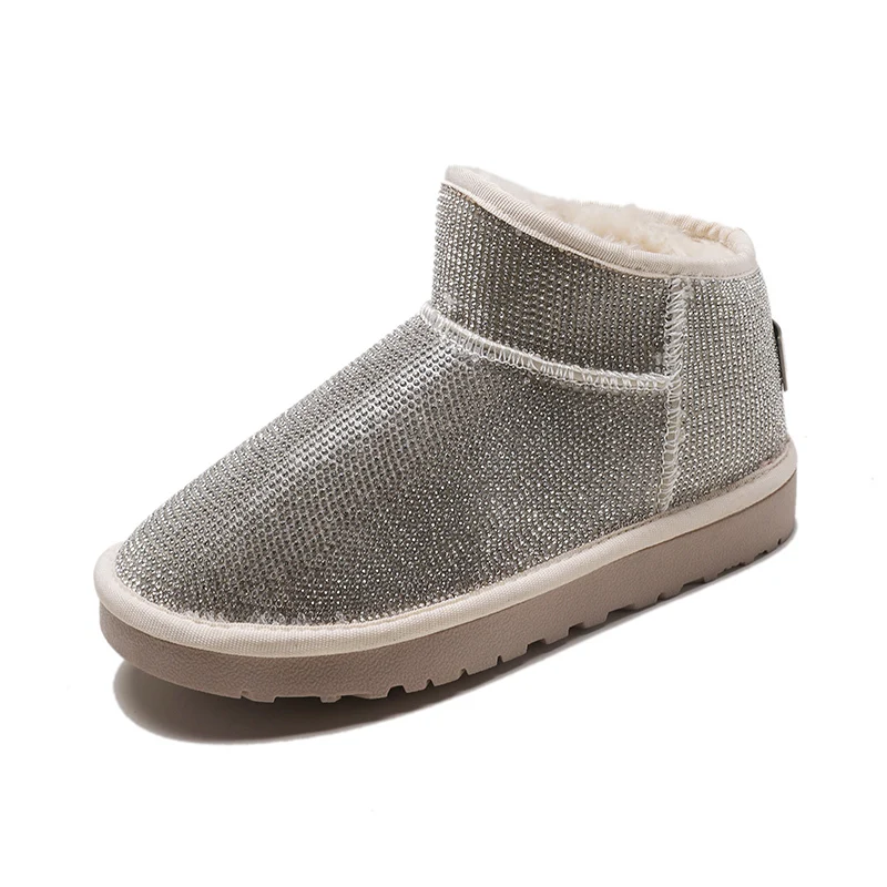 

Warm winter boots ladies snow boots winter shoes ankle boots ladies shoes winter women's boots 2020 sequins fashion wild boots