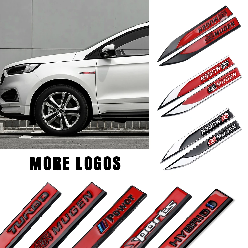 2 шт. 3D Металлические Боковые крылья автомобиля для VW Volkswagen Tiguan R Golf 4 5 6 7 T4 T5 Sharan 7N
