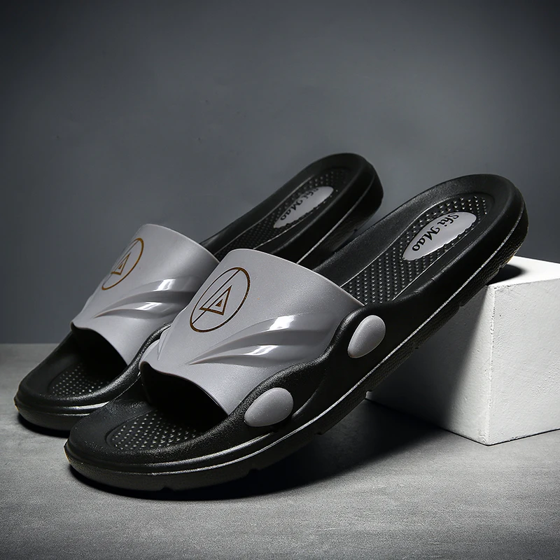 

Mens Badslippers Casual Non-slip Slides Summer Massage Flip Flops Bathroom Beach Slipper Fashion Soft Sole Man Massage Sandals
