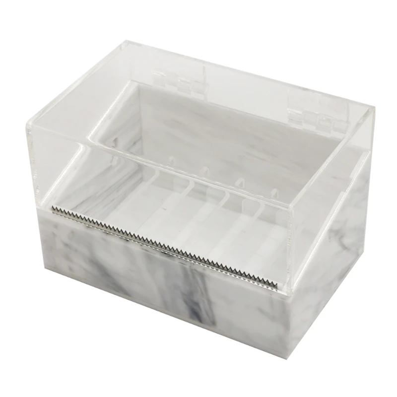 

6 Rolls Dustproof Eyelash Tape Cutter False Eyelash Tape Dispenser Acrylic Multi-Grids Tapes Storage Box C1FF