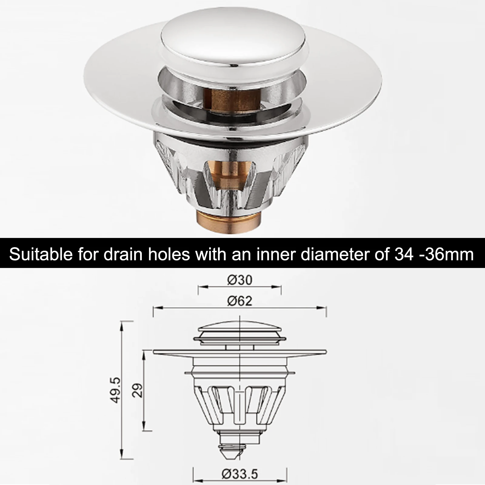 

Bath Plug Pop Up Drain Filter Brush Bathroom Basin Sink Strainer Plug Stopper Kitchen Sink Protector Hair Catcher Colander