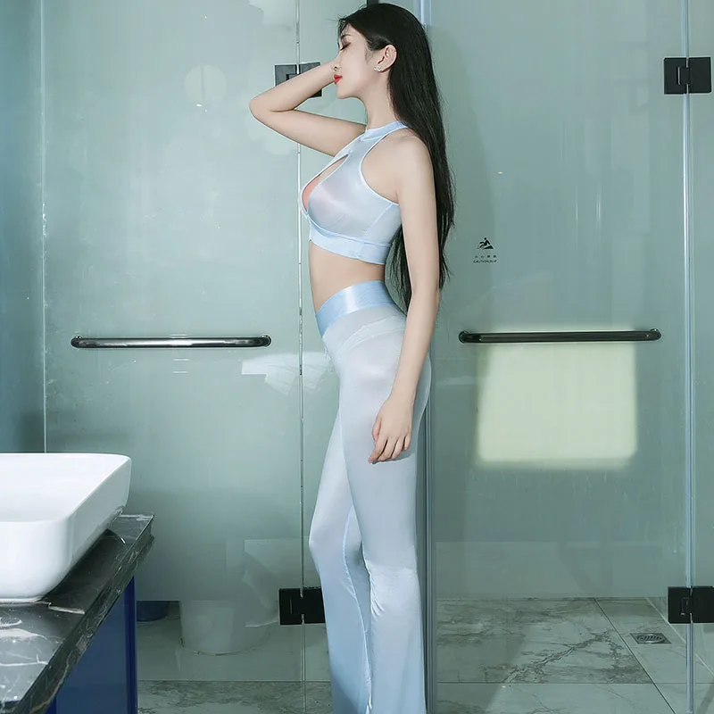 Женский комбинезон с открытой промежностью эластичный сексуальный эротические