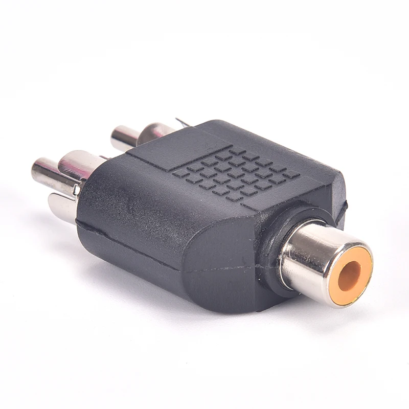 

Audio Video Plug Connctor Y Splitter RCA 3.5 Stereo Female Jack To 2 RCA Male Plug Adapter Headphone Y Audio Adapter Converter