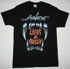 Новая Черная футболка RAVEN LIFE'S A BITCH из тяжелого металла NWOBHM с бриллиантовой головкой