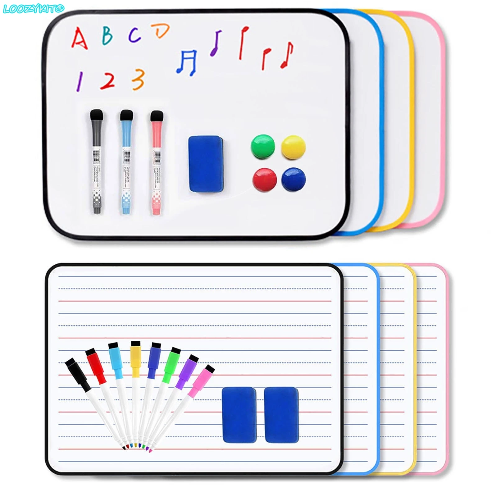 

Double Sided Whiteboard Magnetic Kids Small Dry Erase White Board Message Scoreboard for Home Office School
