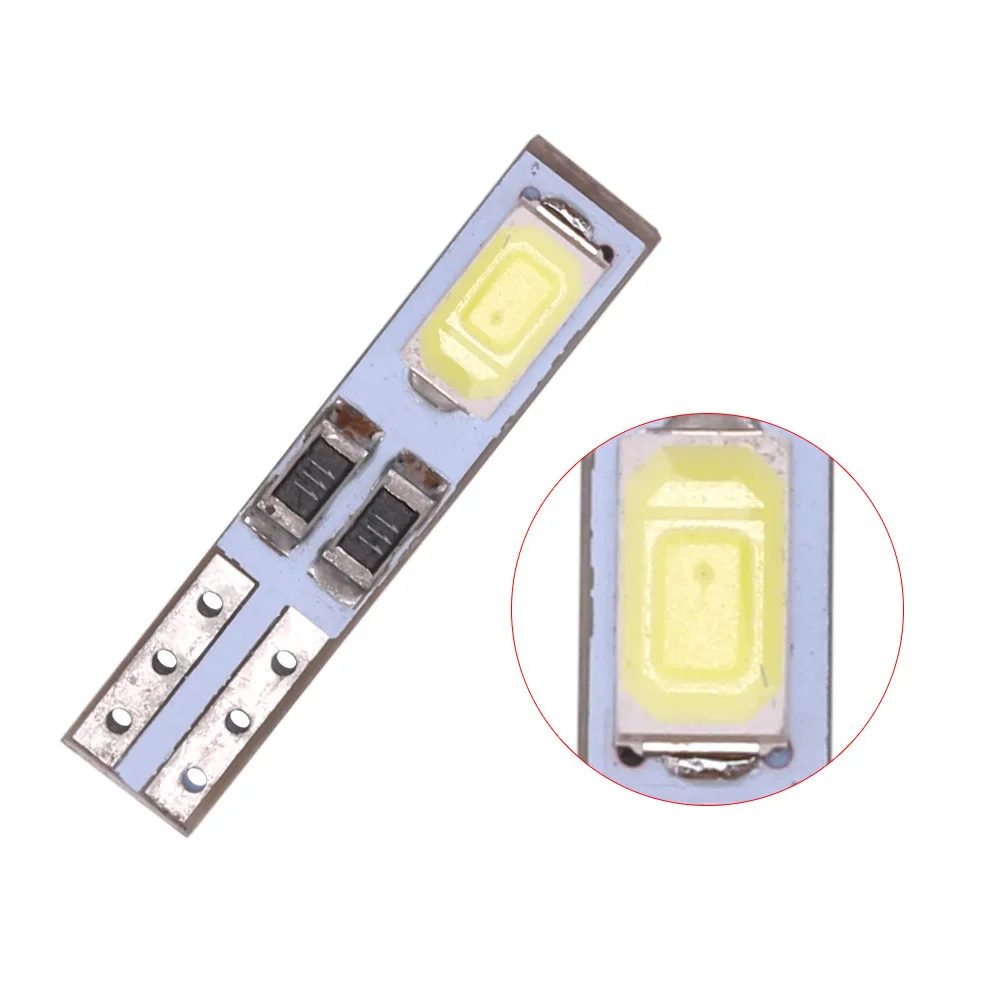 2 шт. T5 автомобильный индикатор приборной лампы 2LED 5630 белый теплый jinyulong