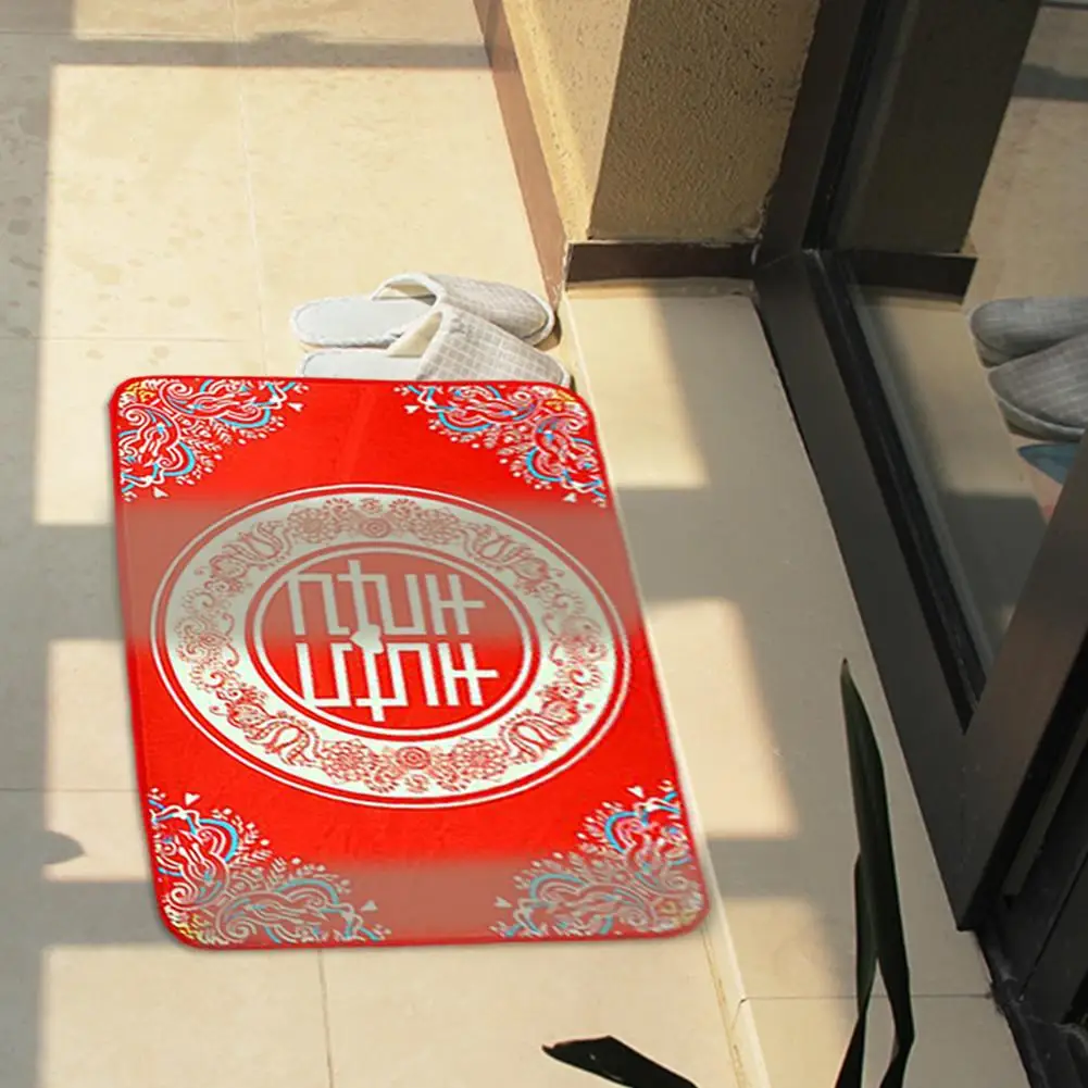 Красный нескользящий коврик Свадебный в китайском стиле домашний для спальни