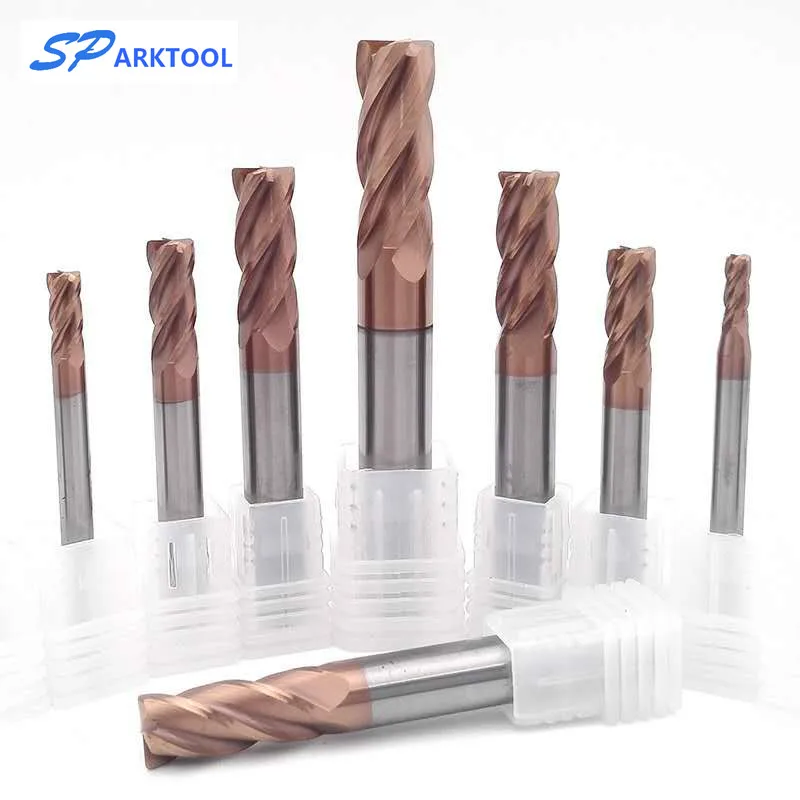 HRC55 Для закругления уголков карбида Концевую Фрезу сплав покрытие Вольфрам Сталь