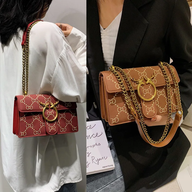 2020 новый дизайн Замшевая сумка с оленем маленькие Лоскутные сумки через плечо