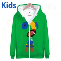 leon childrens wear kids zipper hoodies shooting star game 3d boys girls harajuku sweatshirt long sleeve teen clothes