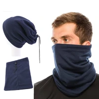 2022 new fleece lightweight warm winter snood scarf for men outdoor sport windproof face mask male bandana caps casual beanies