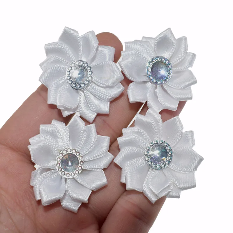 20 шт. атласная лента с цветами 4 5 см | Дом и сад