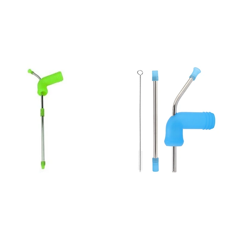 

2 шт. пивная трубка, двойная пивная трубка, диспенсер для пива, синий и зеленый