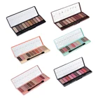 Палитра стойких теней для век, 10 цветов, набор кистей для макияжа для женщин, для девочек, различные цвета