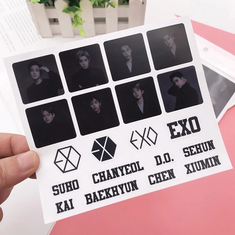 Эксо планета #5 пять Тур концерт CHANYEOL D.O. Прозрачные наклейки BAEKHYUN SEHUN LAY SUHO XIUMIN