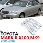 Роскошная хромированная накладка на боковую дверную ручку для Toyota Mark II MK9 X100 2001  2007, автомобильные аксессуары, стикер Catch 2002 2003 2004