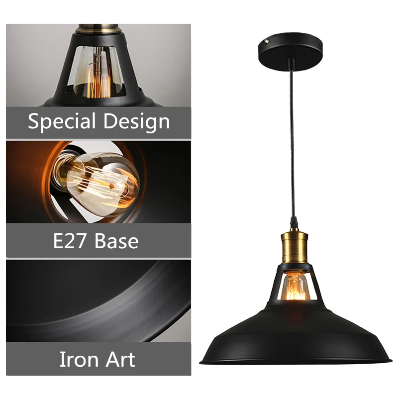 Винтажный подвесной светильник в стиле лофт железная художественная лампа ретро
