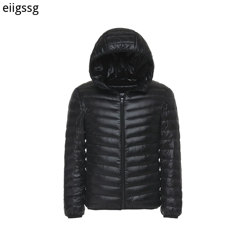 Men's All-Season Ultra Lightweight Packable Down Jacket Water and Wind-Resistant Breathable Coat Big Size Men Hoodies Jackets