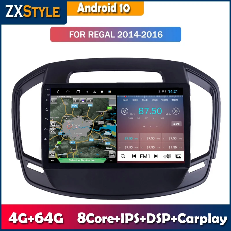 

Автомобильный DVD-плеер с GPS-навигацией, Android 10, стерео для Buick Regal 2014-2017, радио DSP CarPlay, интеллектуальная система