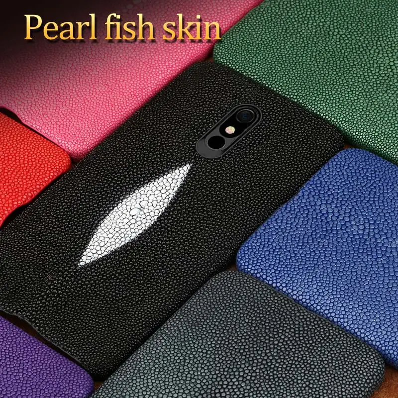 

100% Genuine Stingray Leather Phone case For LG Stylo 5 Luxury Back Cover for LG Stylo 4 V40 V50 G7 G8 ThinQ G8s ThinQ G6 G5 Q6