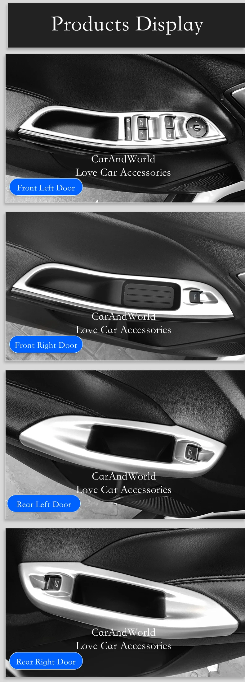 Для Ford Focus 3 стекло Лифт кнопка включения крышка двери окна внутренняя панель отделка хром 2012 до аксессуары для стайлинга автомобилей