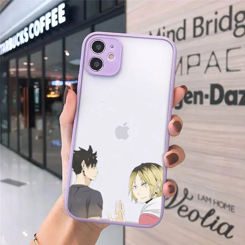

Anime Kenma Kozume Of Haikyuu Phone Cases Matte Transparent For iPhone 12 Mini 11 Pro XR XS Max 7 8 Plus
