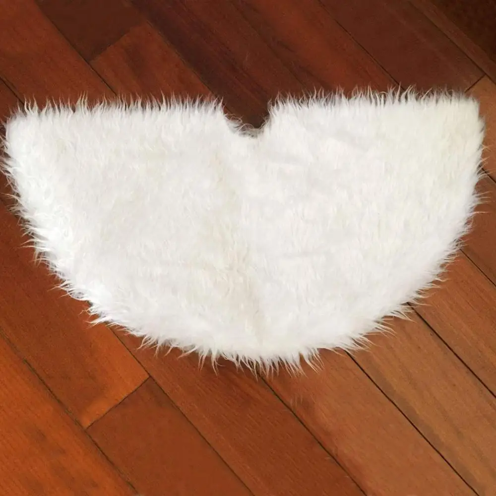 Белая плюшевая юбка с рождественской елкой мягкий меховой ковер для Счастливого