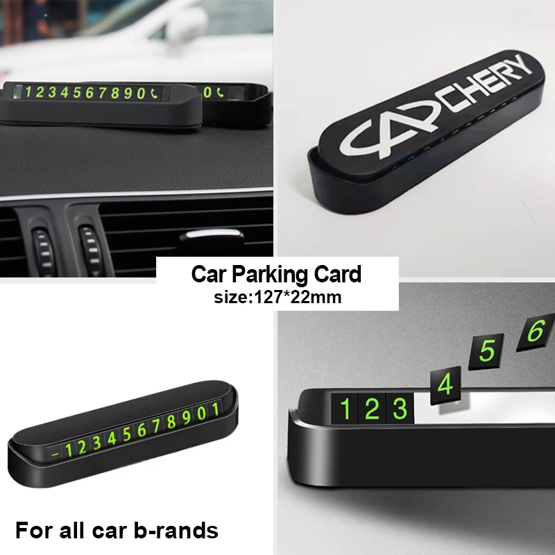 

1pcs Car Phone Number Card Temporary Parking Truck Brand Auto Parts for Tesla Model 3 2021 S X Y Invader 3 Car Accessories