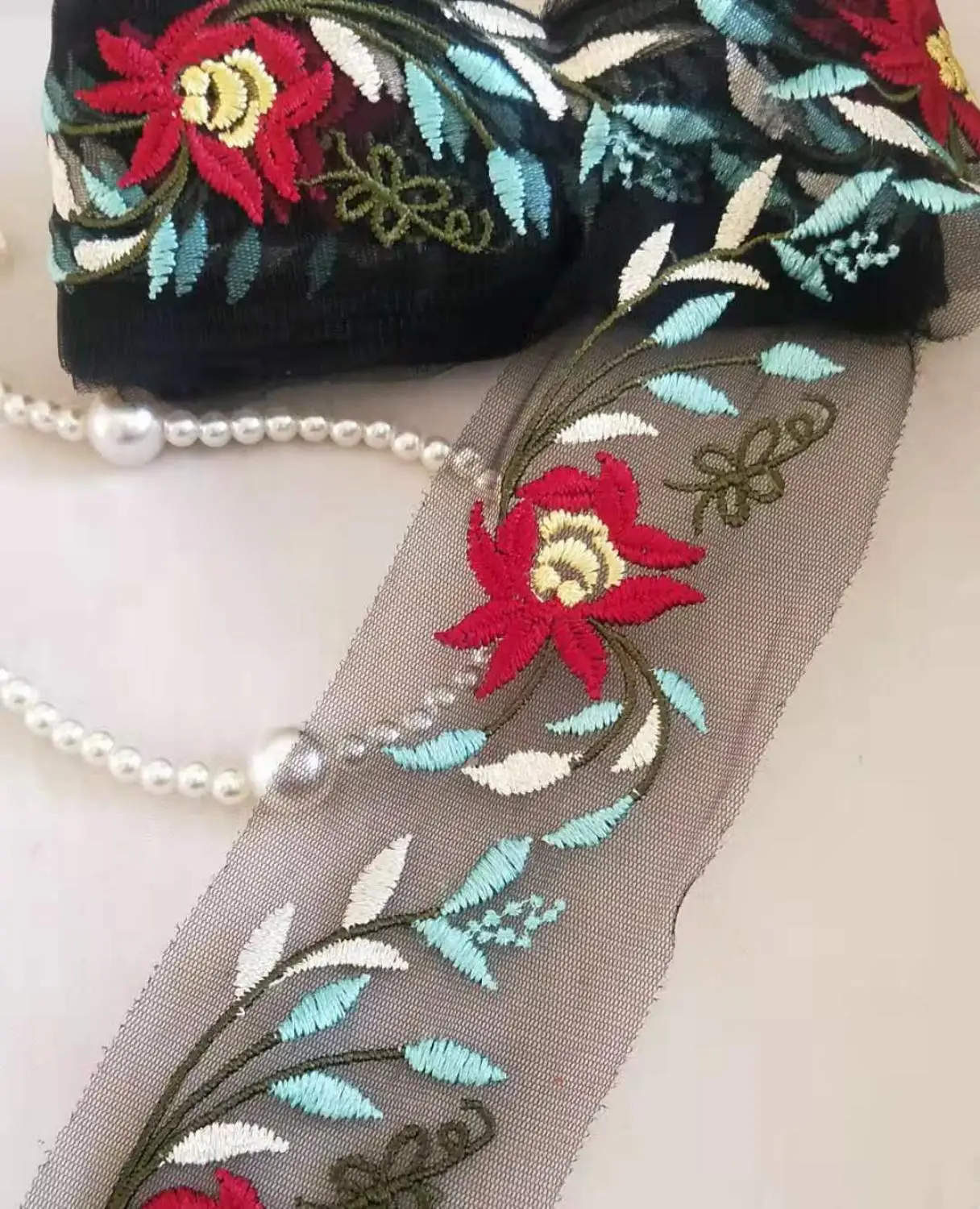 Сказочная вышитая кружевная лента цветочное хлопковое кружево для постельных