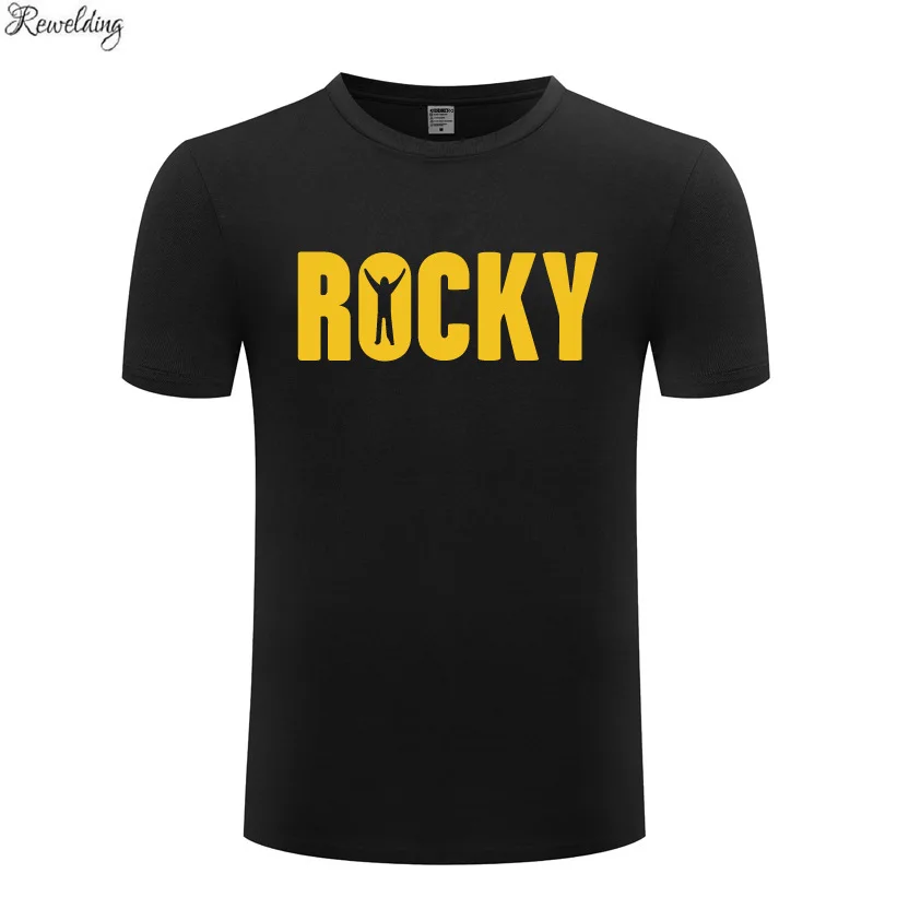 

Футболка ROCKY Мужская с круглым вырезом, хлопок, модная крутая рубашка с короткими рукавами в стиле хип-хоп для фитнеса