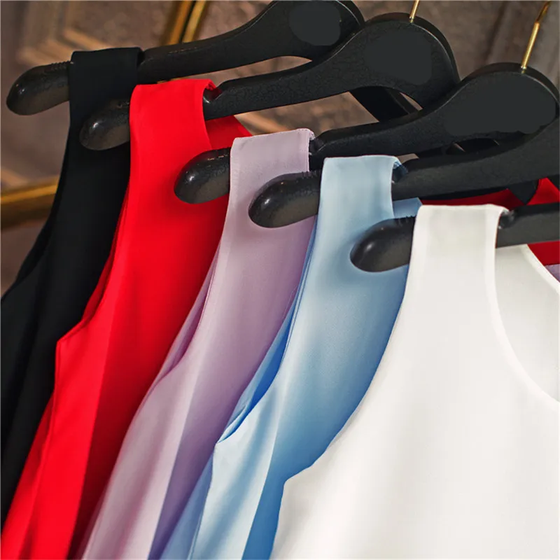 

Women's 2020 Fashion Summer Clothes Sleeveless Blouse Female Tops and Blouses Chiffon Shirts 6XL Plus Size Shirt LWL970